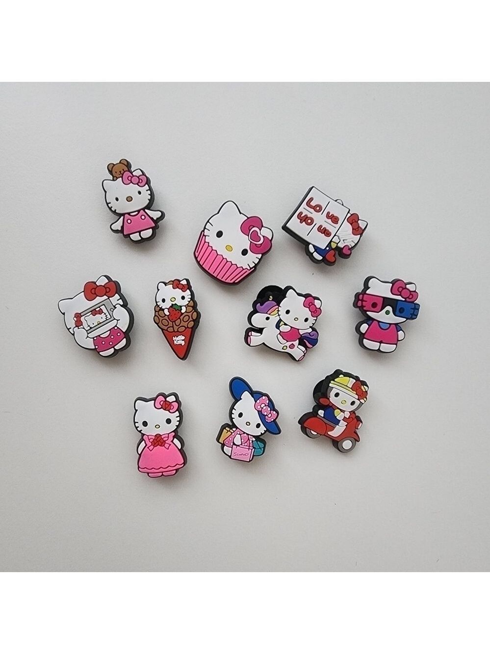 NEW Hello Kitty Bundle 10 Shoe Charms Jibbitz Crocs Sanrio